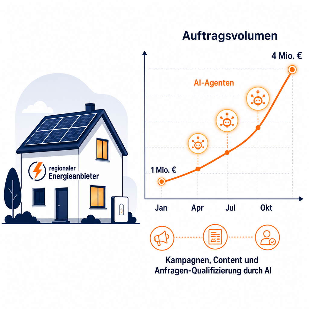 Energie-Anbieter skaliert per agentischer KI von 1 Mio. auf 4 Mio. Euro Auftragsvolumen